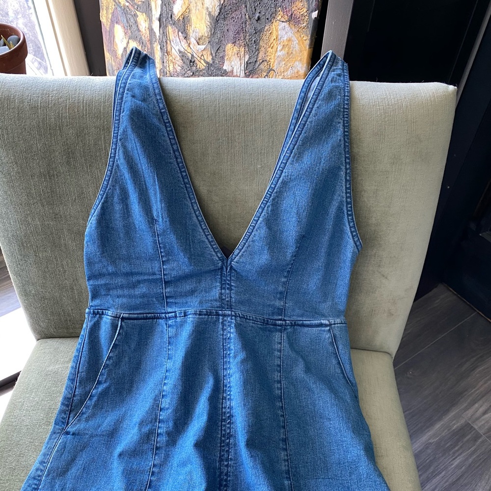 H&M mid length jean overall dress!!!